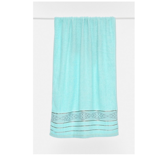 Полотенце банное махровое голубого цвета 196537L