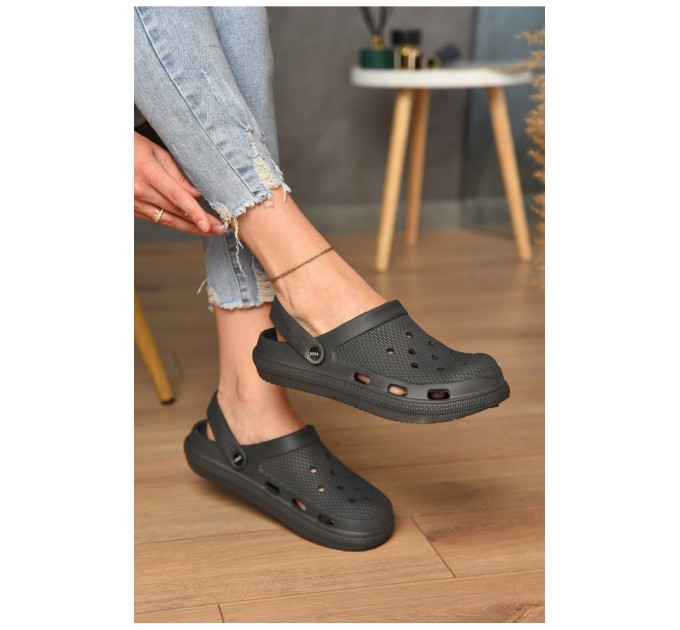 Крокси жіночі сірого кольору 196654L