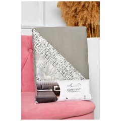 Комплект постільної білизни євро з принтом сірого кольору 196761L Комплект постільної білизни євро з принтом сірого кольору 196761L