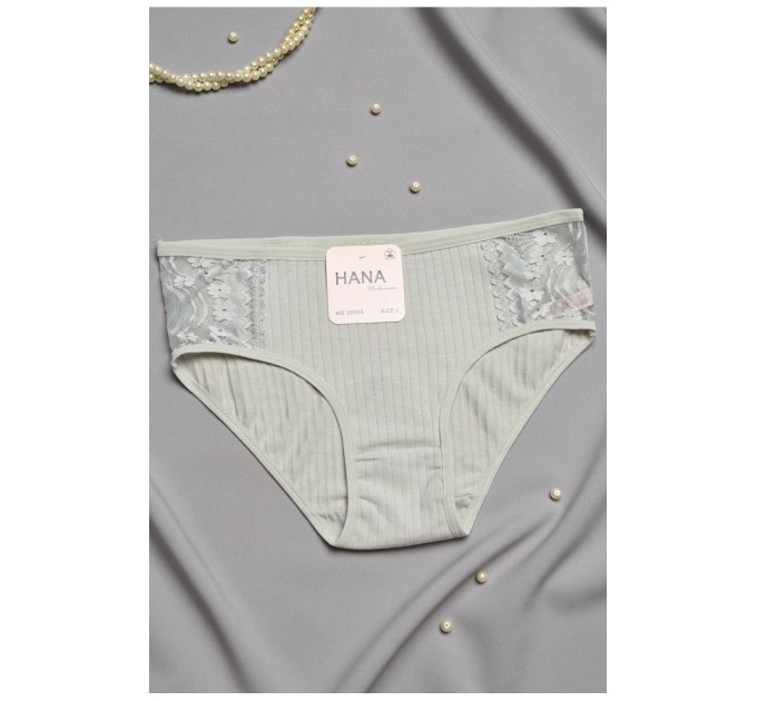 Трусы женские полубатальные светло-серого цвета 197005L