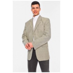 Мужской пиджак однотонный оливкового цвета 197254L