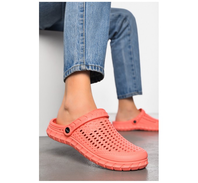 Крокси жіночі персикового кольору 197255L