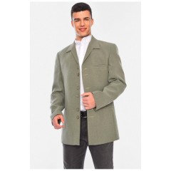Мужской пиджак однотонный оливкового цвета 197257L