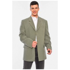 Мужской пиджак однотонный оливкового цвета 197258L