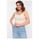 Женская майка-топ молочного цвета 197345L