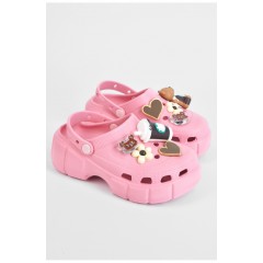 Кроксы детские для девочки пудрового цвета 197475L