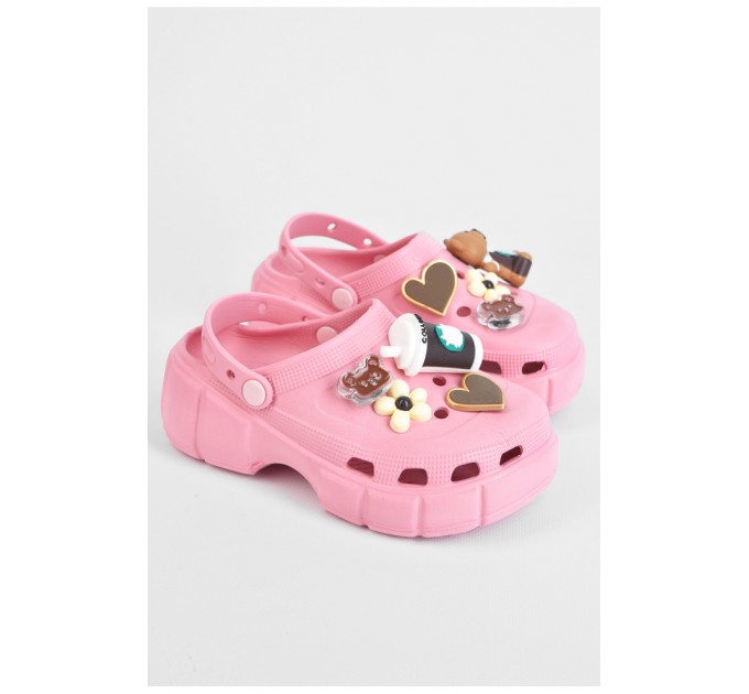 Крокси дитячі для дівчинки пудрового кольору 197475L