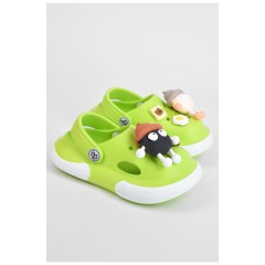 Кроксы детские для девочки салатового цвета 197481L Кроксы детские для девочки салатового цвета 197481L