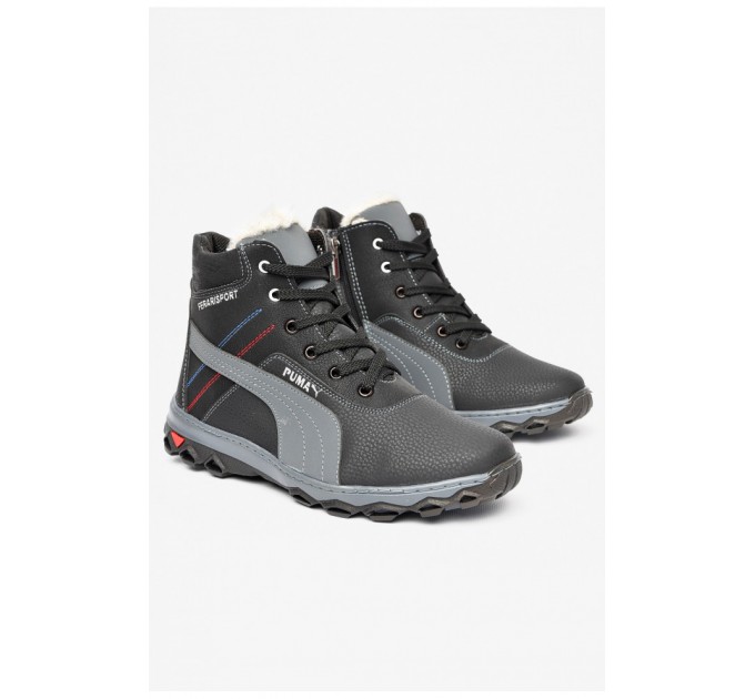 Черевики підліткові для хлопчика зимові чорного кольору 197758L