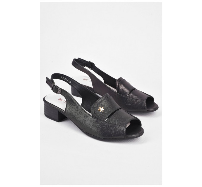 Босоножки женские черного цвета 197990L