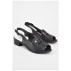 Босоніжки жіночі чорного кольору 197990L