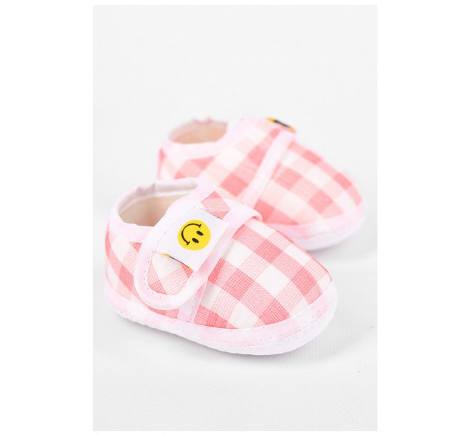 Пінетки дитячі для дівчинки коралового кольору 198354L