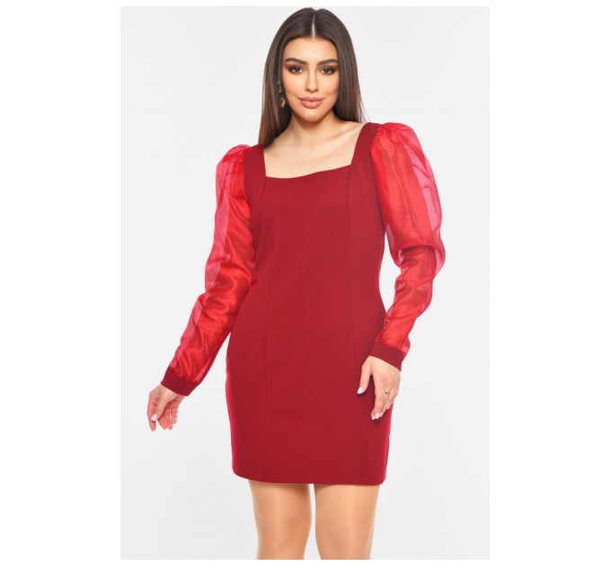 Сукня жіноча бордового кольору 199015L