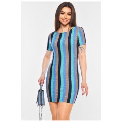 Платье женское синего цвета с принтом 199221L