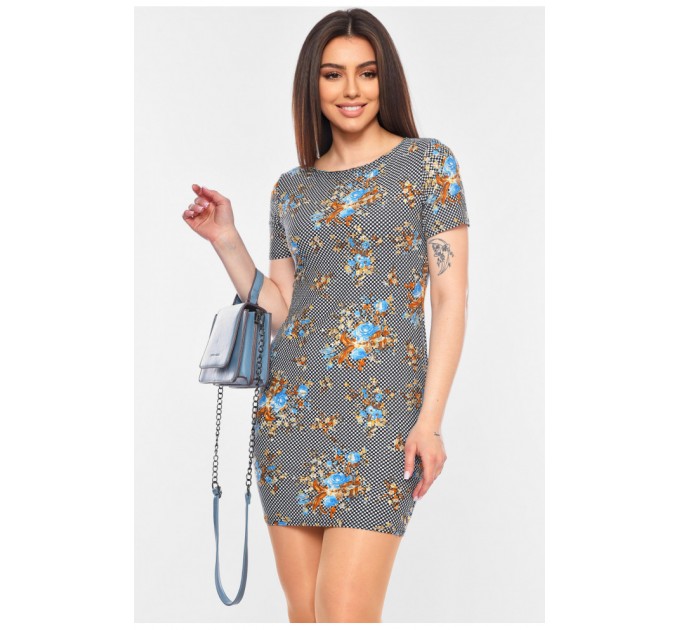 Сукня жіноча чорного кольору з принтом 199226L