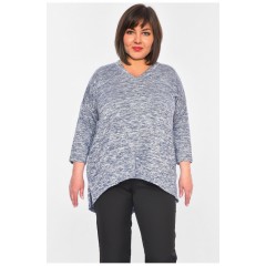 Женская кофта полуботальная синего цвета 199407L