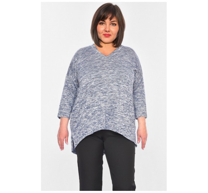 Женская кофта полуботальная синего цвета 199407L