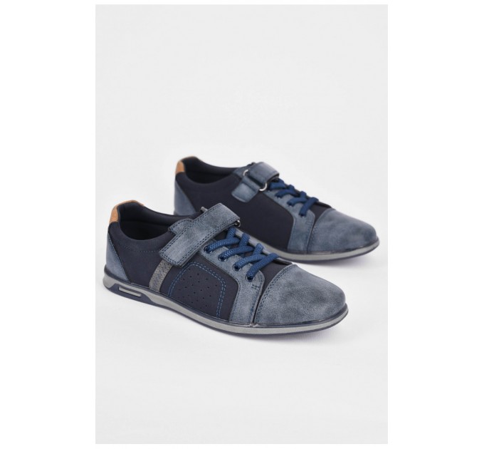 Детские туфли для мальчика темно-синего цвета 199424L