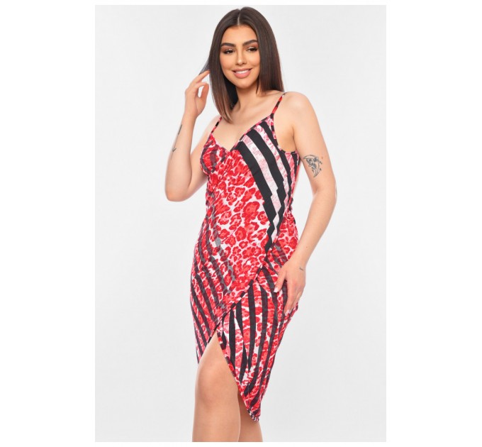 Парео жіноче для пляжу червоного кольору 199441L