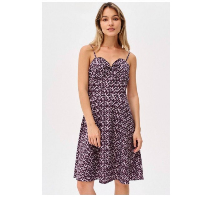 Сарафан жіночий чорного кольору з принтом 199824L