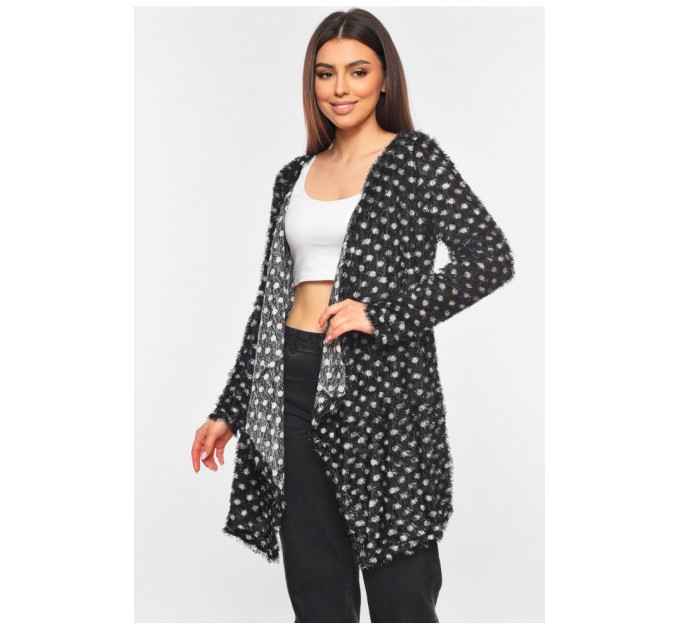 Кардиган женская травка черного цвета с принтом 199924L