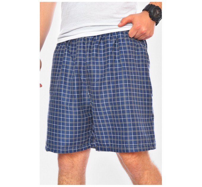 Шорты мужские батальные темно-синего цвета с принтом 199967L.