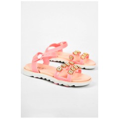 Босоніжки дитячі для дівчинки світло-рожевого кольору 200033L