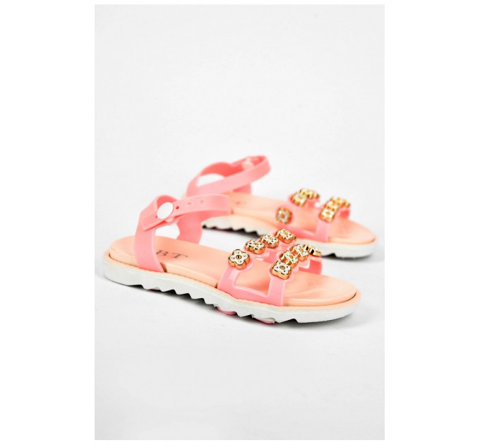 Босоніжки дитячі для дівчинки світло-рожевого кольору 200033L