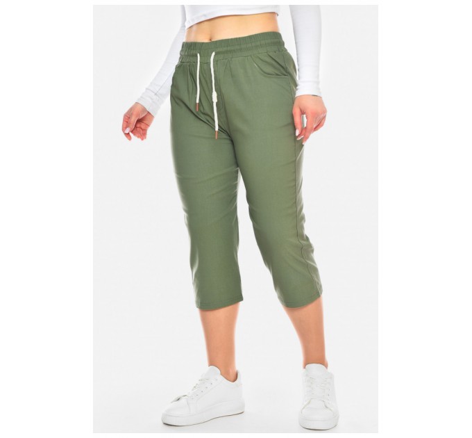 Бриджі жіночі зеленого кольору 200080L