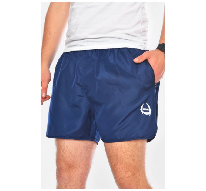 Шорты мужские однотонные синего цвета 200220L