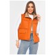 Жилетка жіноча однотонна помаранчевого кольору 200304L