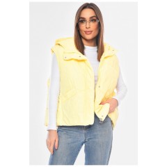 Жилетка жіноча однотонна жовтого кольору 200307L