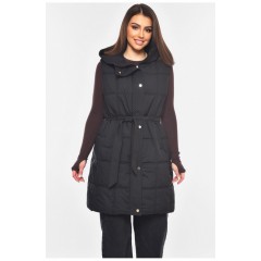 Жилетка женская батальная черного цвета 200311L Жилетка женская батальная черного цвета 200311L