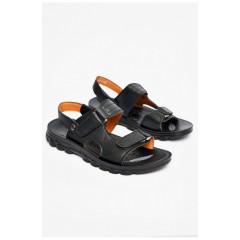 Подростковые шлепанцы для мальчика черного цвета 200317L