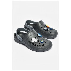 Кроксы детские темно-серого цвета 200505L