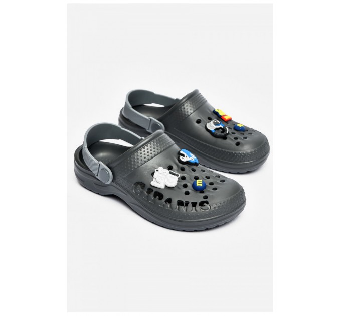 Крокси дитячі темно-сірого кольору 200505L