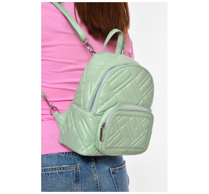 Рюкзак жіночий з екошкіри м'ятного кольору 200534L