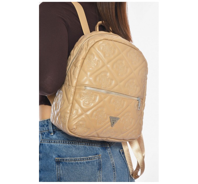 Женский рюкзак из экокожи бежевого цвета 200540L