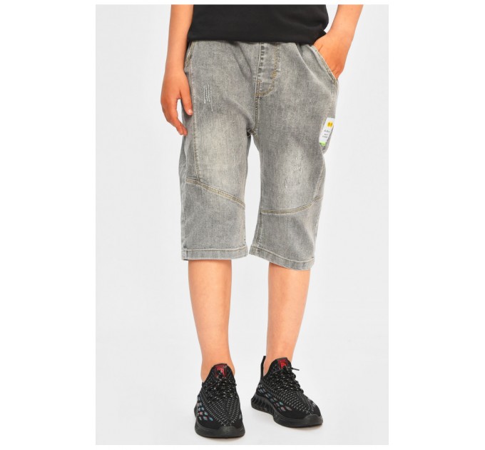 Детские бриджи для мальчика серого цвета 200689L