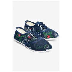 Мокасини дитячі синього кольору джинс 200701L