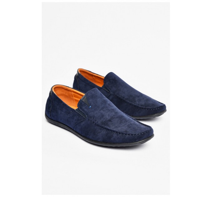 Мужские мокасины темно-синего цвета 200706L
