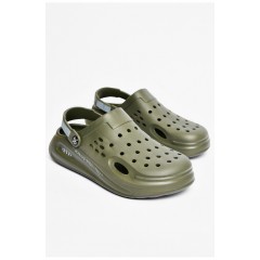 Кроксы мужские темно-зеленого цвета 200785L