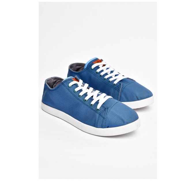 Кеди чоловічі синього кольору на шнурівці 200790L