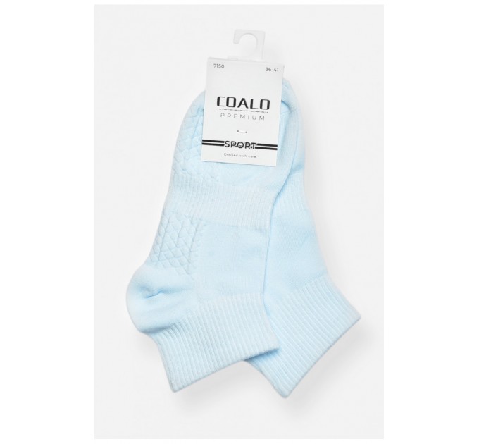 Носки женские демисезонные спортивные светло-голубого цвета 200803L