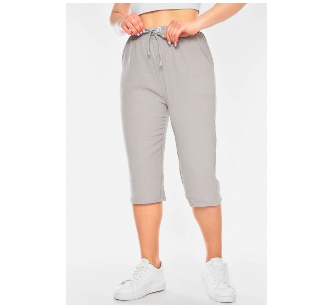 Бриджі жіночі напівбатальні сірого кольору 201079L