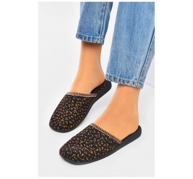 Тапочки женские коричневого цвета 201092L