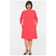 Сукня жіноча батальна рожевого кольору 201102L
