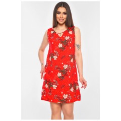 Сарафан жіночий червоного кольору з принтом 201129L