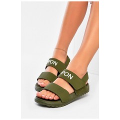 Сандали женские цвета хаки 201145L