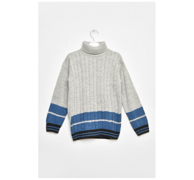 Светр дитячий для хлопчика світло-сірого кольору 201571L